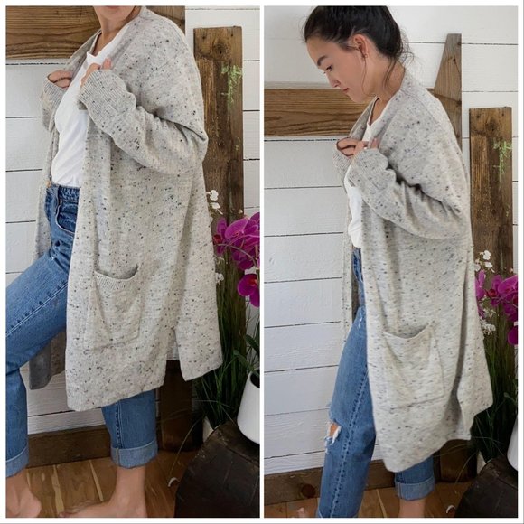 Cardigan Sweater NWT Gray Wool Blend L - Picture 4 of 5